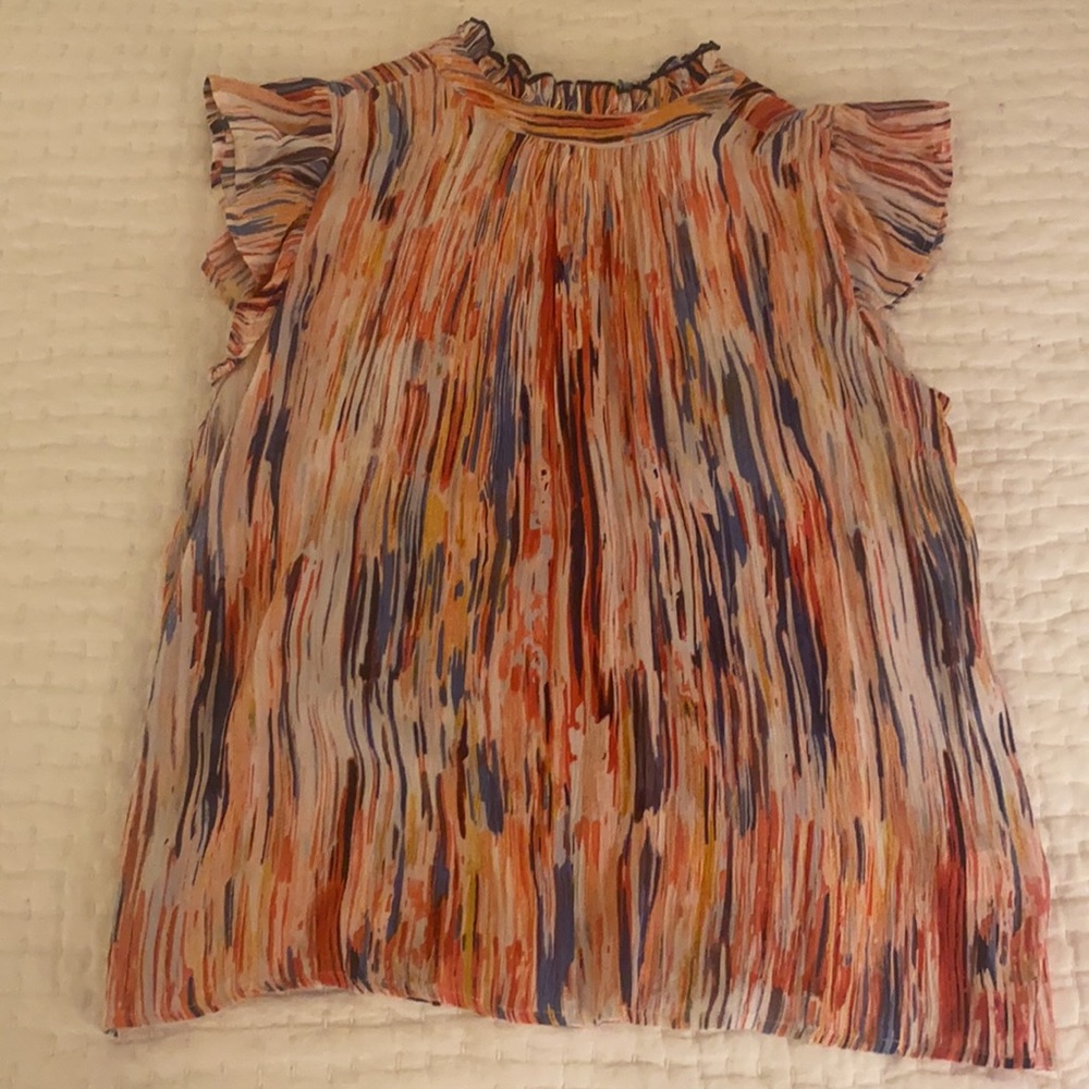 THML Multicolor Ruffle Sleeve Top